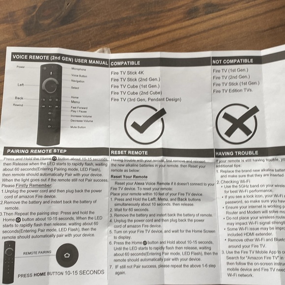 Voice remote control replacement for Amazon fire stick 2nd generation see models - Picture 5 of 7